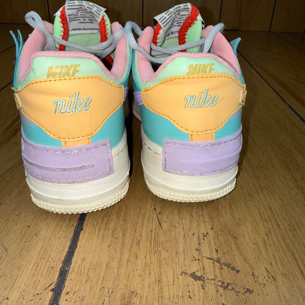 Nike Air Force 1 Shadow Pastel Multi Color Athletic Shoes Sneakers Women's - Picture 7 of 15